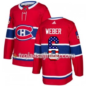 Montreal Canadiens tröja Shea Weber 6 Röd USA Flag Fashion 2017-2018 Adidas Authentic - NHL Tröjor Herr
